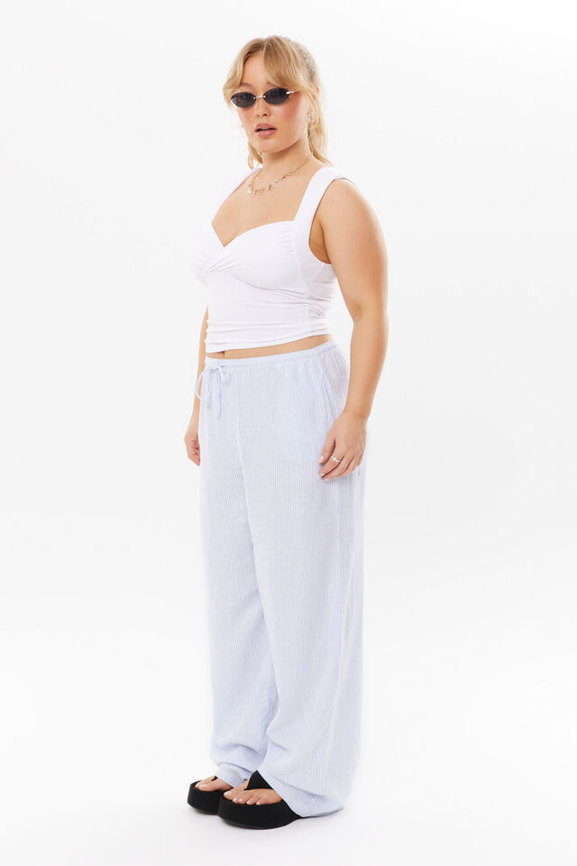 Henley Relaxed Linen Pant, DELICATE BLUE STRIPE