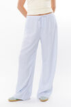 Henley Relaxed Linen Pant, DELICATE BLUE STRIPE - alternate image 2