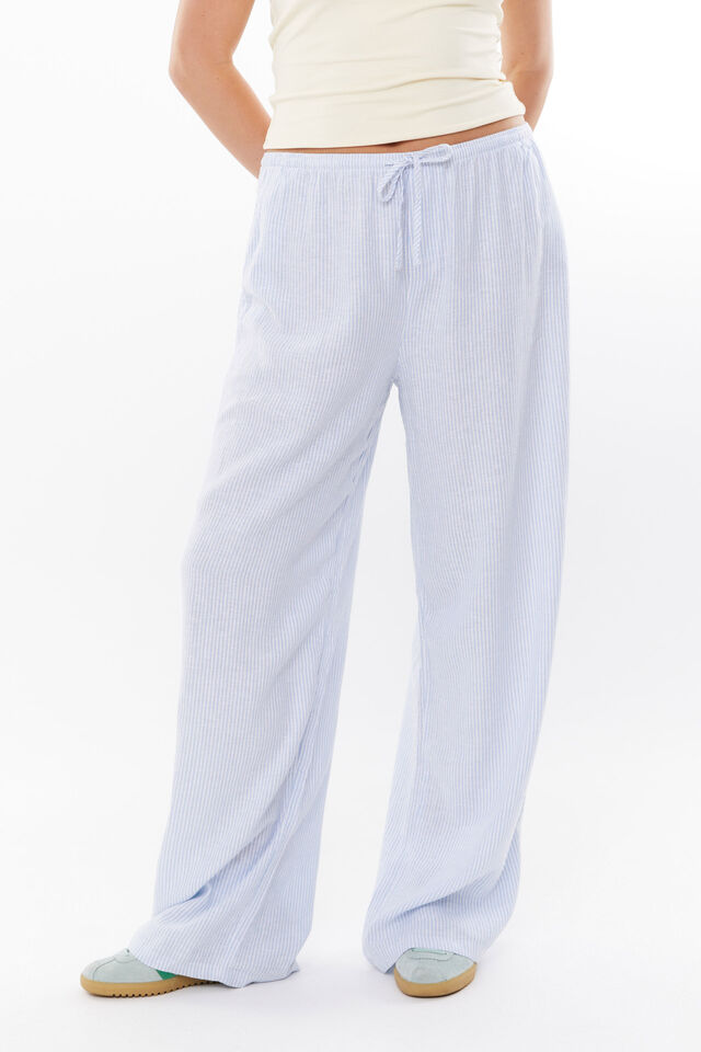 Henley Relaxed Linen Pant, DELICATE BLUE STRIPE