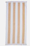 Luxe Beach Towel, PALE HONEY/WHITE STRIPE