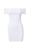 Luxe Off Shoulder Dress, WHITE - alternate image 6