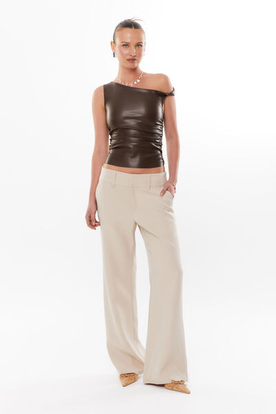 Ivana Tailored Flare Pant, ICED LATTE