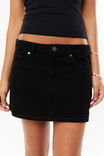 Maya Denim Mini Skirt, BACK IN BLACK - alternate image 4