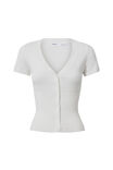 Stella Short Sleeve Knit, MERINGUE WHITE - alternate image 6