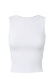 Tara Rib Backless Tank, WHITE - alternate image 6