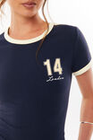 Candi Fitted Ringer Tee, ALL STAR NAVY/14 LONDON - alternate image 4