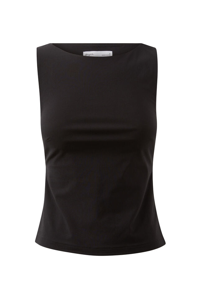 Olympia Backless Tank, BLACK