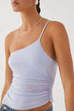 Gia One Shoulder Ruched Top, BLUE LILAC - alternate image 4