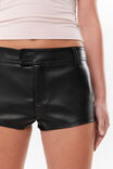Dakota Faux Leather Short, BLACK - alternate image 4