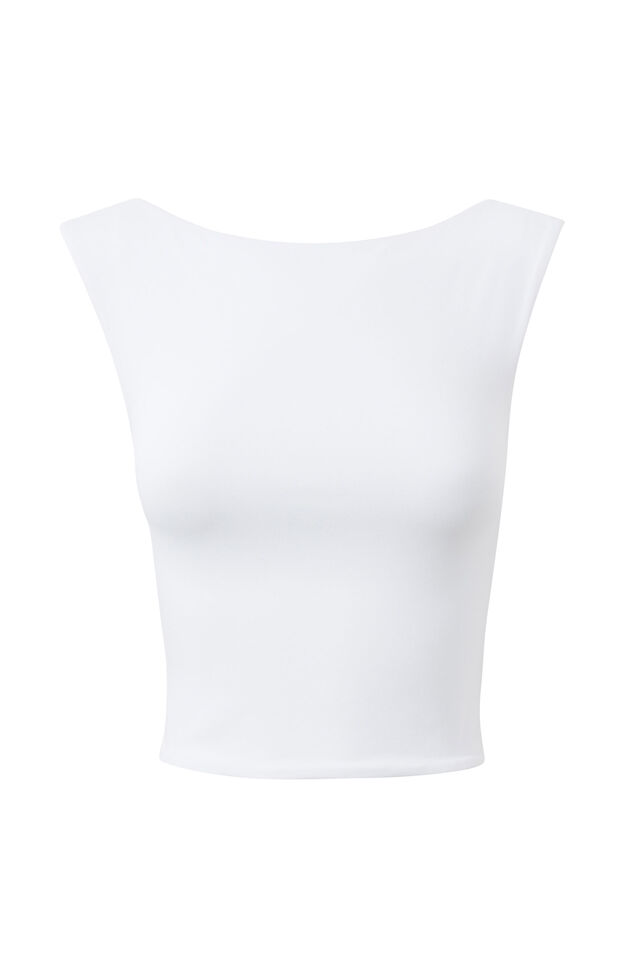 Super Smooth Backless Tank, WHITE