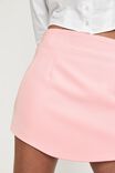 Indigo Tailored Curved Mini Skirt, PRETTY IN PINK