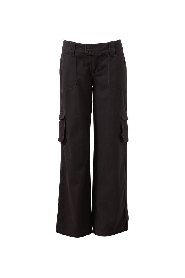Gia Cargo Pant, BLACK
