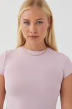 Luxe Longline Tee, MUTED ORCHID - alternate image 4