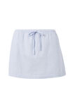 Henley Relaxed Linen Mini Skirt, MILKY BLUE - alternate image 6