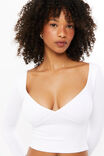 Luxe Kya Long Sleeve Top, WHITE - alternate image 4