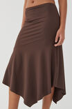 Luxe Asymmetrical Midi Skirt, ESPRESSO BROWN - alternate image 5