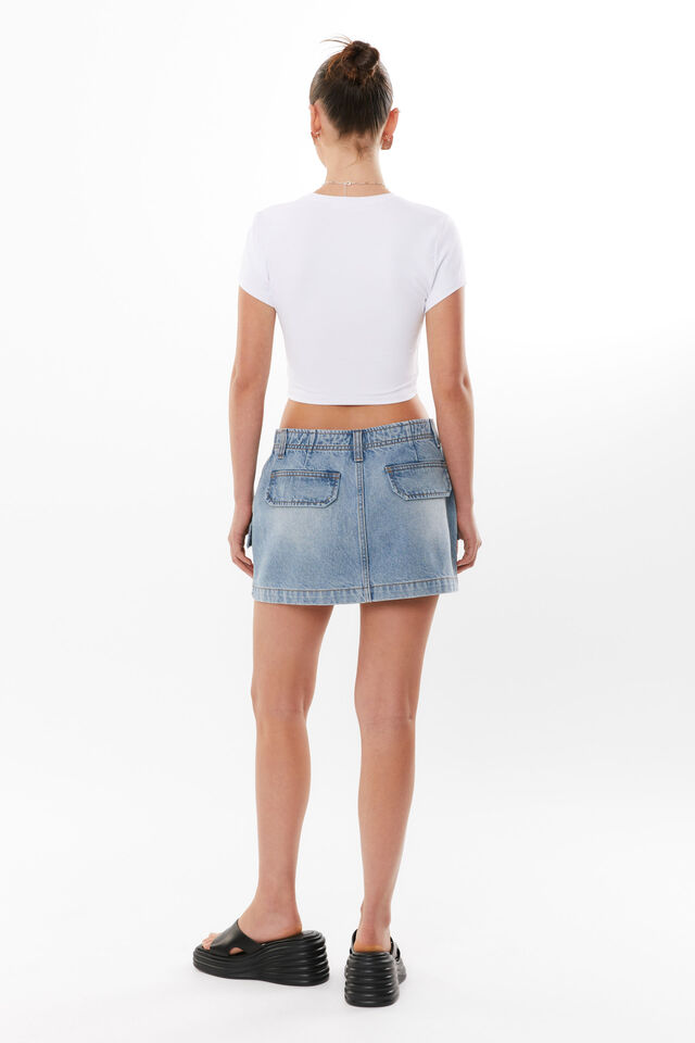 Luxe Cropped Short Sleeve Top, WHITE