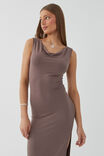 Soft Capri Maxi Dress, BROWN CAROB - alternate image 3