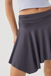 Luxe Hanky Hem Mini Skirt, GUNMETAL - alternate image 2