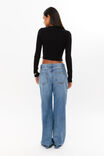 Tanelle Tie Front Knit Top, BLACK - alternate image 3