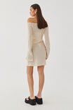 Jessa Bell Sleeve Knit Mini Dress, VANILLA BEIGE - alternate image 3