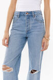 Straight Leg Ripped Jean, RIVIERA BLUE - alternate image 4