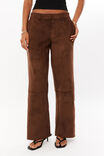 Ebony Faux Suede Pant, MOCHA BROWN - alternate image 2