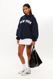New York Oversized Fleece Hoodie, NIGHT NAVY/NEW YORK - alternate image 5