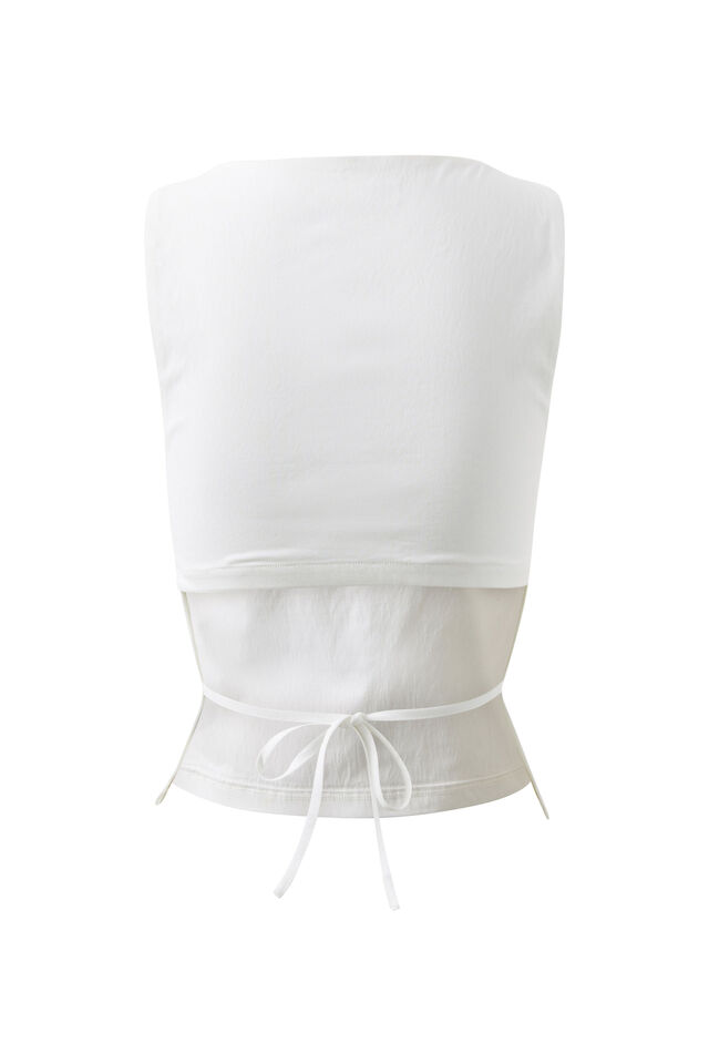 Olympia Backless Tank, WHITE