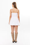 Mary Ruched Mini Dress, WHITE - alternate image 3