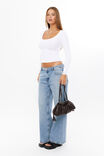Riri Scoop Neck Long Sleeve Top, WHITE - alternate image 5