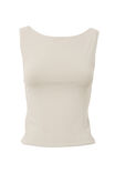 Luxe Backless Tank, COOL BEIGE - alternate image 6