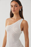 Gwen Crochet One Shoulder Dress, WHITE - alternate image 4