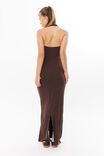 Soft Halter Maxi Dress, ESPRESSO BROWN - alternate image 3