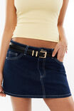 Maya Denim Mini Skirt, INDIGO - alternate image 4