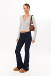 Katie Zip Through Knit Hoodie, GREY MARLE - alternate image 2