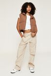 Cher Puffer Vest, CHOC MALT