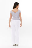 Neve Short Sleeve Off Shoulder Top, GREY MARLE - alternate image 3