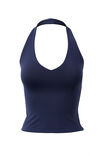 Luxe Halter Top, NIGHT NAVY - alternate image 6