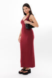 Soft Halter Maxi Dress, DEEP CHERRY - alternate image 5