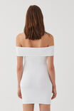 Luxe Off Shoulder Dress, WHITE - alternate image 3
