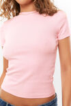 Cotton Fitted Tee, BABY PINK - alternate image 4