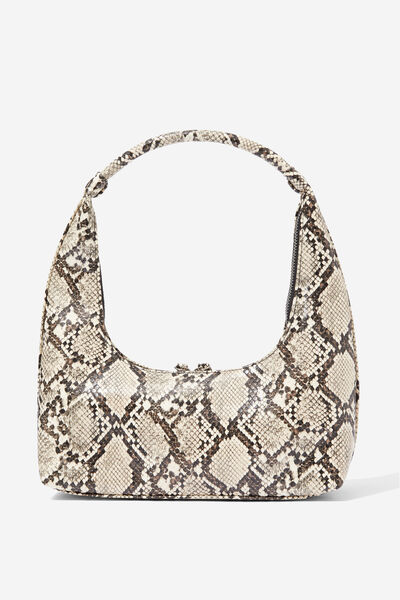 Brooklyn Shoulder Bag, NEUTRAL SNAKE