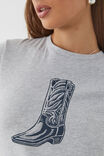 Everyday Graphic Tee, GREY MARLE/ COWGIRL - alternate image 4