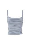 Luxe Ruched Sleeveless Top, BLUE GREY - alternate image 6