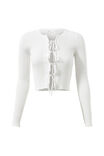 Tanelle Tie Front Knit Top, WINTER WHITE - alternate image 6