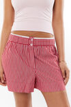 Perri Pull On Short, WASHED RED/WHITE STRIPE - alternate image 4