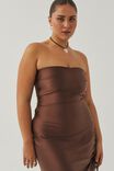 Audrina Strapless Formal Dress, SPICE BROWN