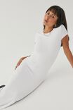 Luxe Short Sleeve Maxi Dress, WHITE - alternate image 2