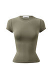 Luxe Longline Tee, OLIVE GREEN - alternate image 6